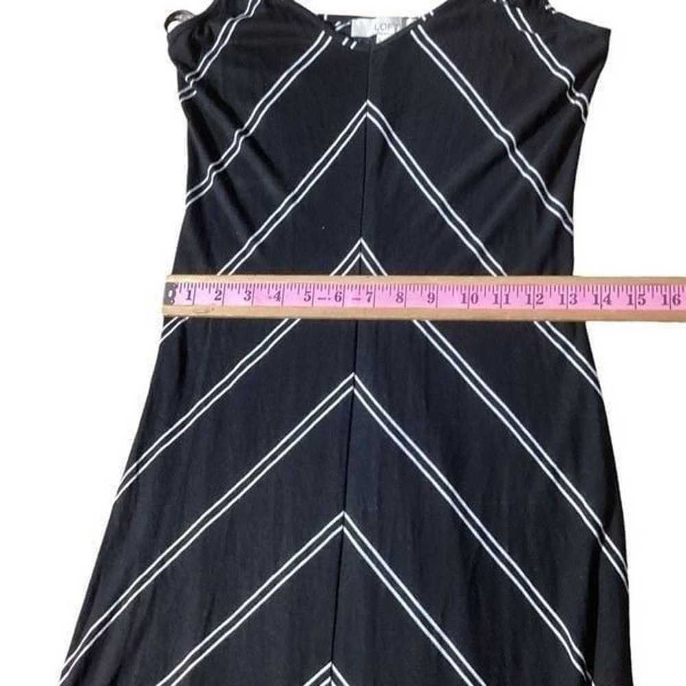 Loft Black & White Striped Spaghetti Strap Maxi L… - image 7