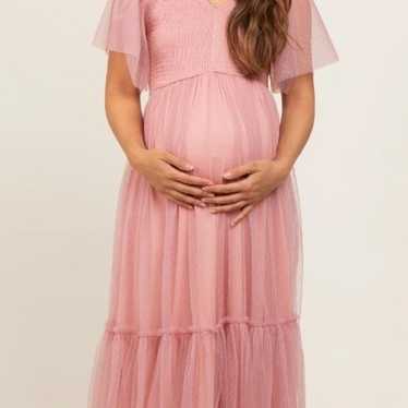 PINK blush maternity dress