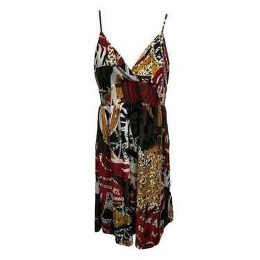 1st Kiss Womens A Line Dress Red Green Multicolor… - image 1