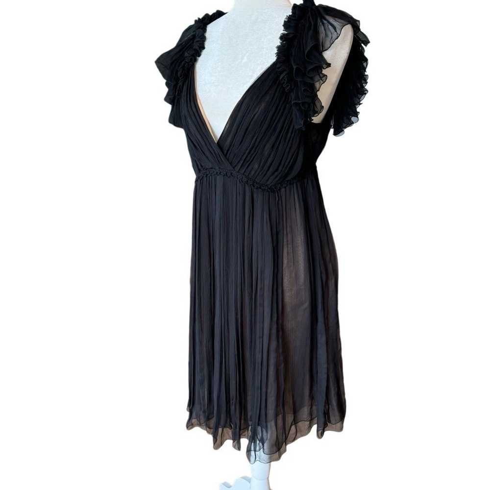 Leon Max Limited Edition Black 100% Silk Dress Si… - image 2