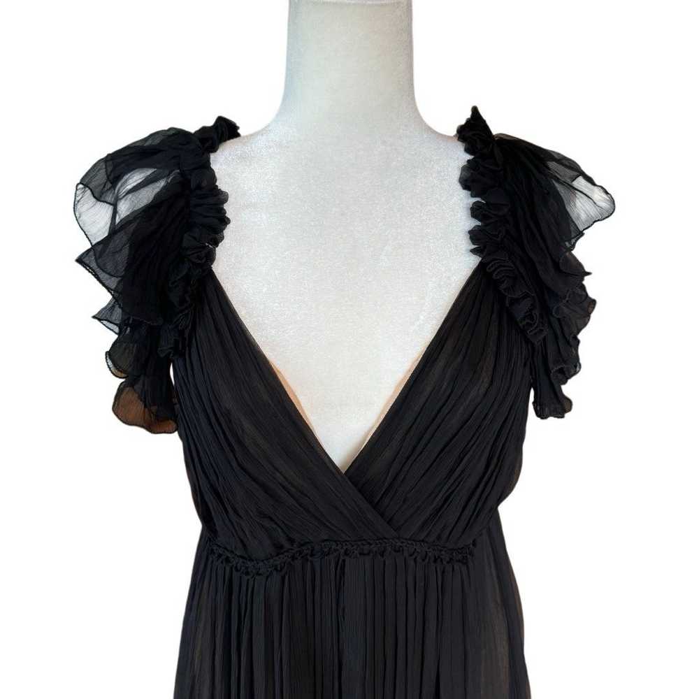 Leon Max Limited Edition Black 100% Silk Dress Si… - image 4