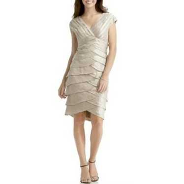 Adrianna Pappel 12 Champagne Tiered Cocktail Dres… - image 1