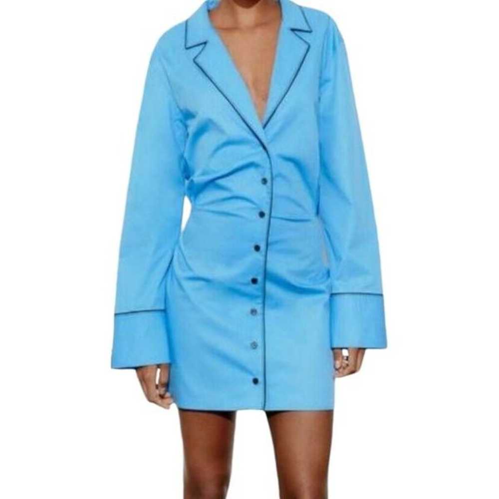 Zara Trench Coat Dress Sz Large - image 1