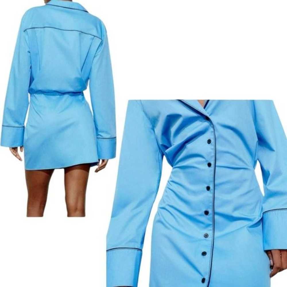 Zara Trench Coat Dress Sz Large - image 2