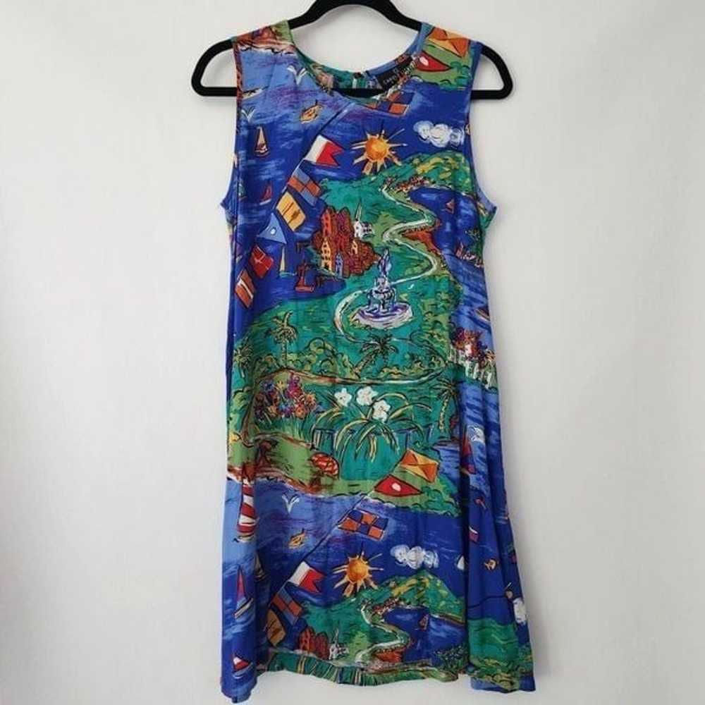 Carole Little Sport sundress summer island all ov… - image 1