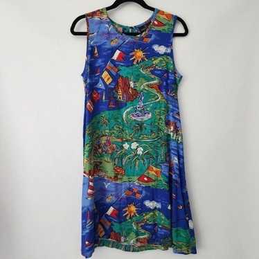 Carole Little Sport sundress summer island all ov… - image 1