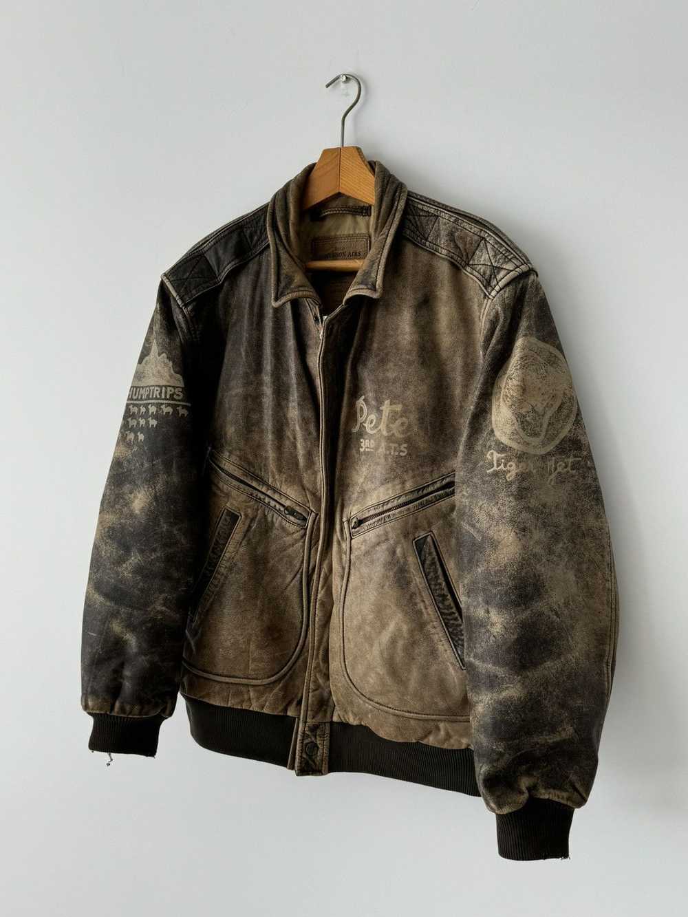 Chevignon × Leather Jacket × Vintage Vintage 90s … - image 3