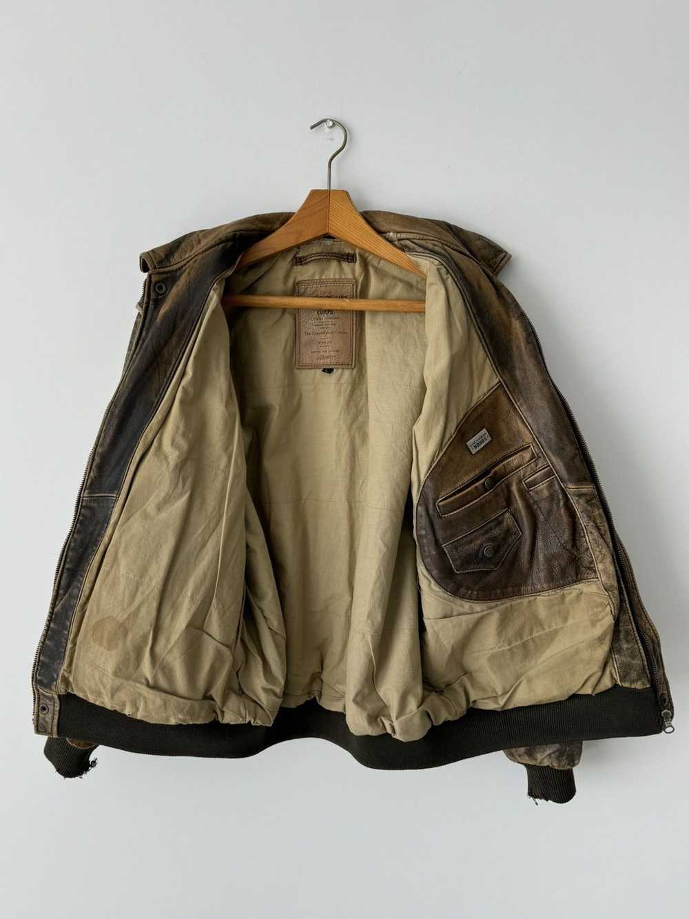 Chevignon × Leather Jacket × Vintage Vintage 90s … - image 9