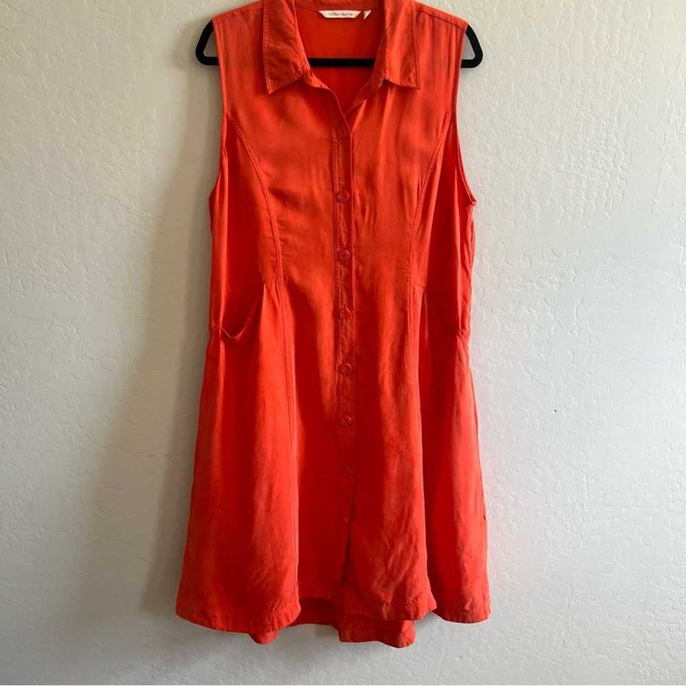 Soft Surroundings Orange Cascade Sleeveless Butto… - image 3