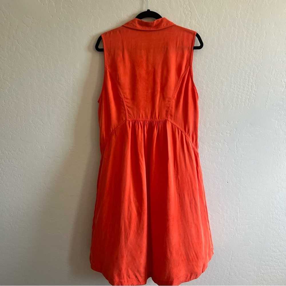 Soft Surroundings Orange Cascade Sleeveless Butto… - image 4