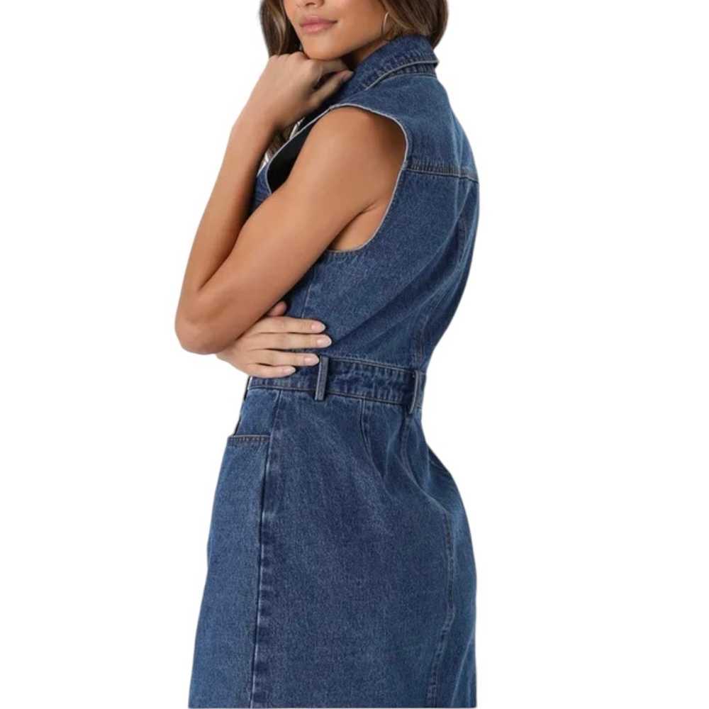 Lulus Ready to Charm Medium Wash Denim Mini Dress - image 4