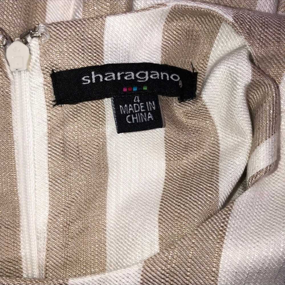 Sharagano size 4 striped shift dress - image 4