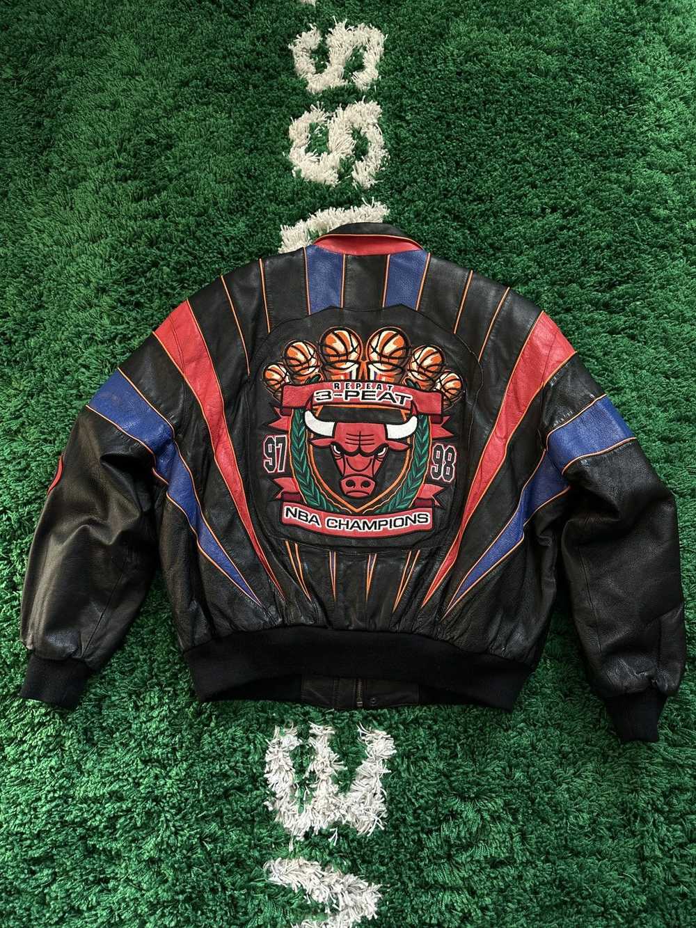 Chicago Bulls × Jeff Hamilton × Leather Jacket Je… - image 1