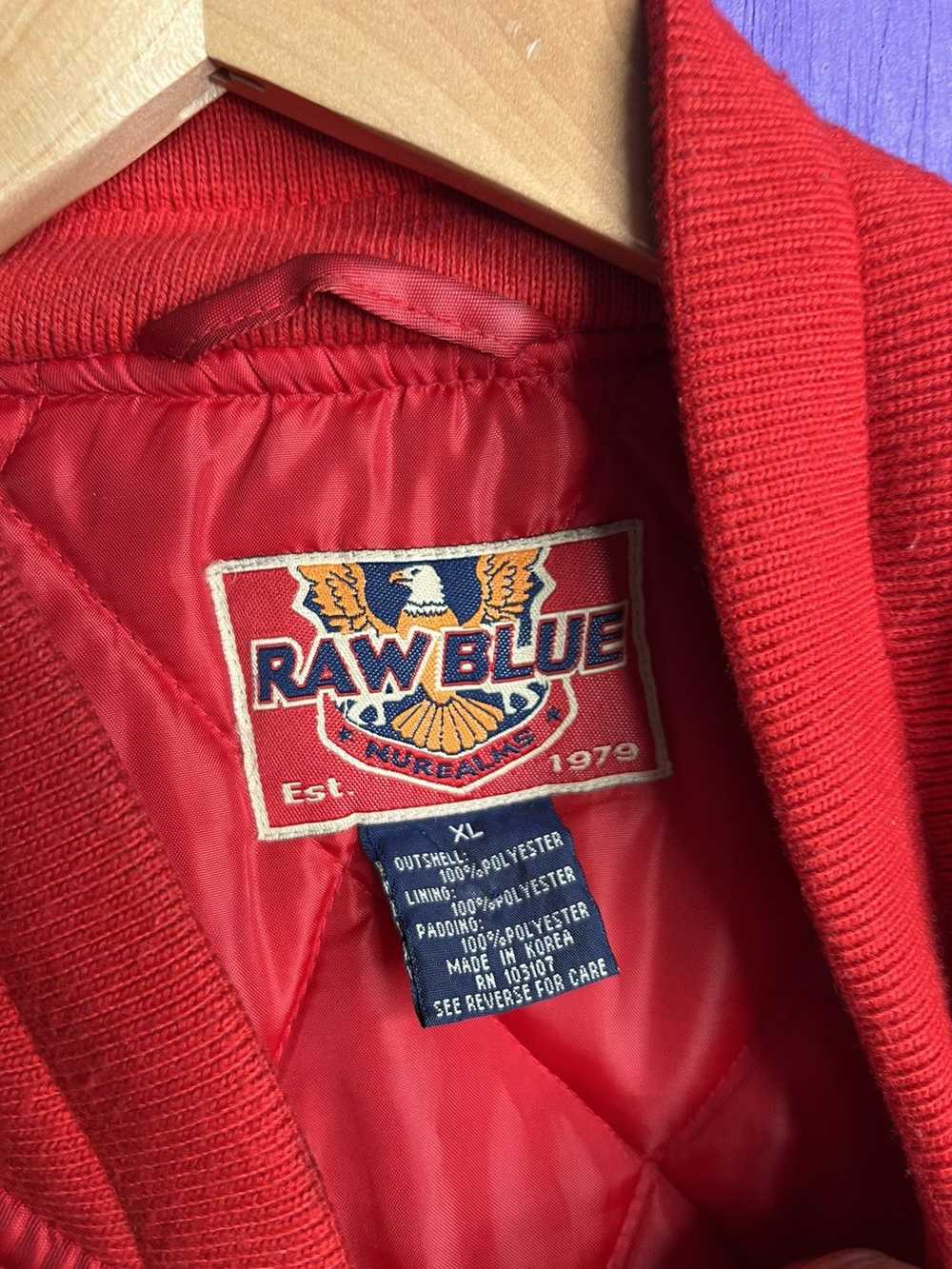 Streetwear × Vintage Vintage 90s Raw blue red bom… - image 4