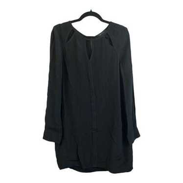 BCBGMaxazria Black Emmalise Long Sleeve Cut Out Tu