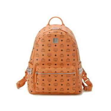 MCM パッチ付きリュック オレンジ Mcm backpack orange - Gem