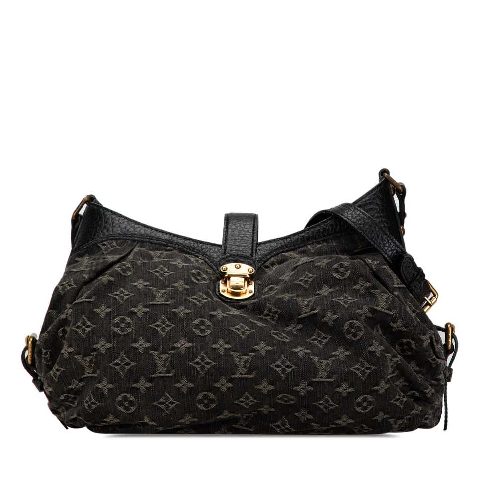 Black Louis Vuitton Monogram Denim XS Shoulder Bag - image 1