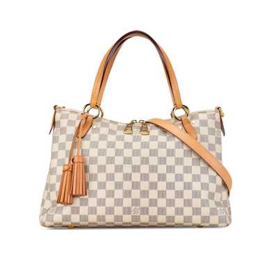 White Louis Vuitton Damier Azur Lymington Satchel