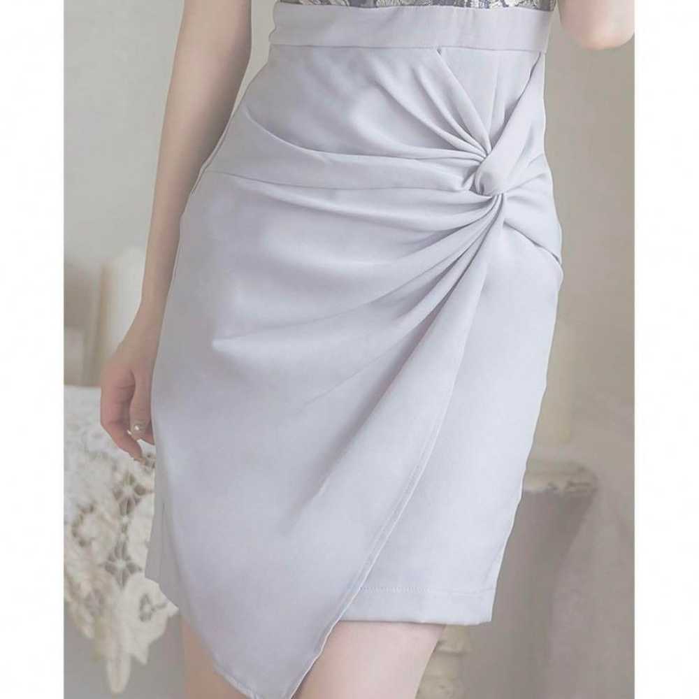 Gray frilled lace tight dress for hostesses, caba… - image 3