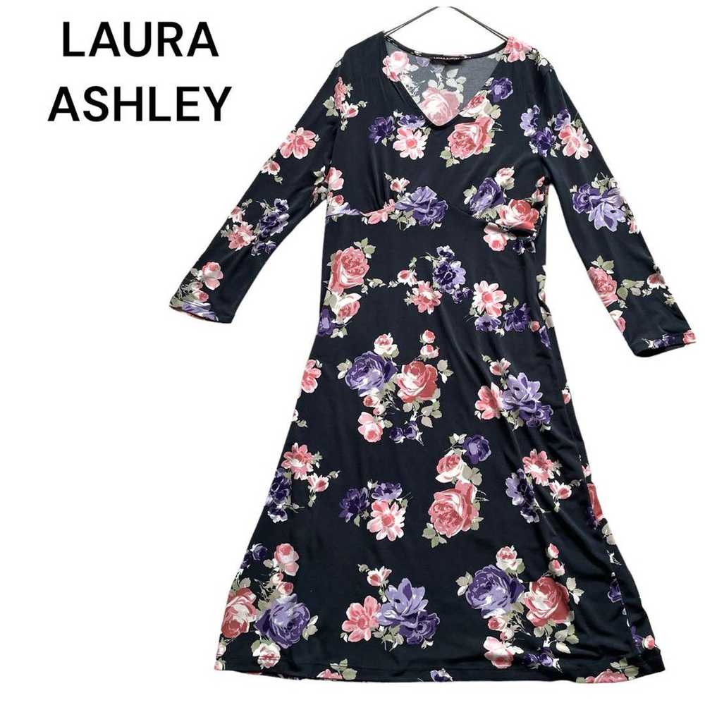 Laura Ashley Long One-Piece Dress Floral Pattern … - image 1