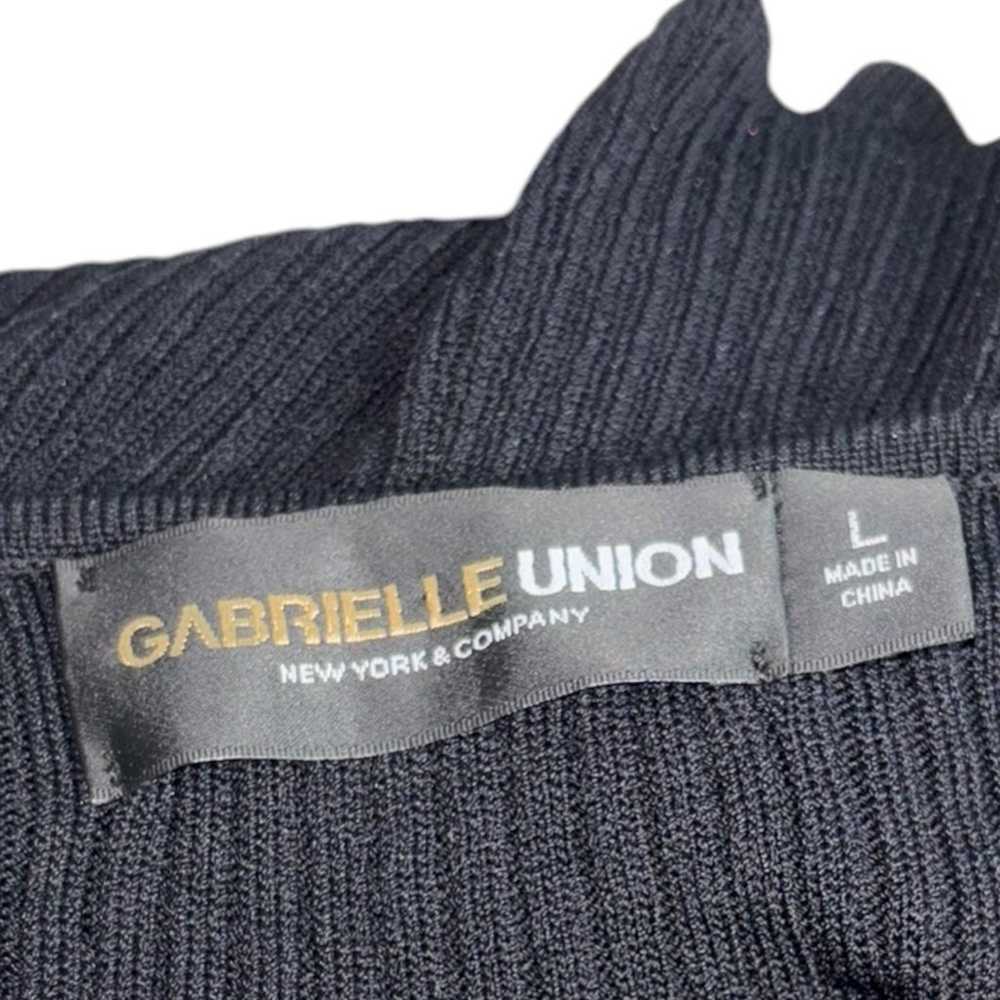 Large Gabrielle Union New York & Co Black L/S Rib… - image 10