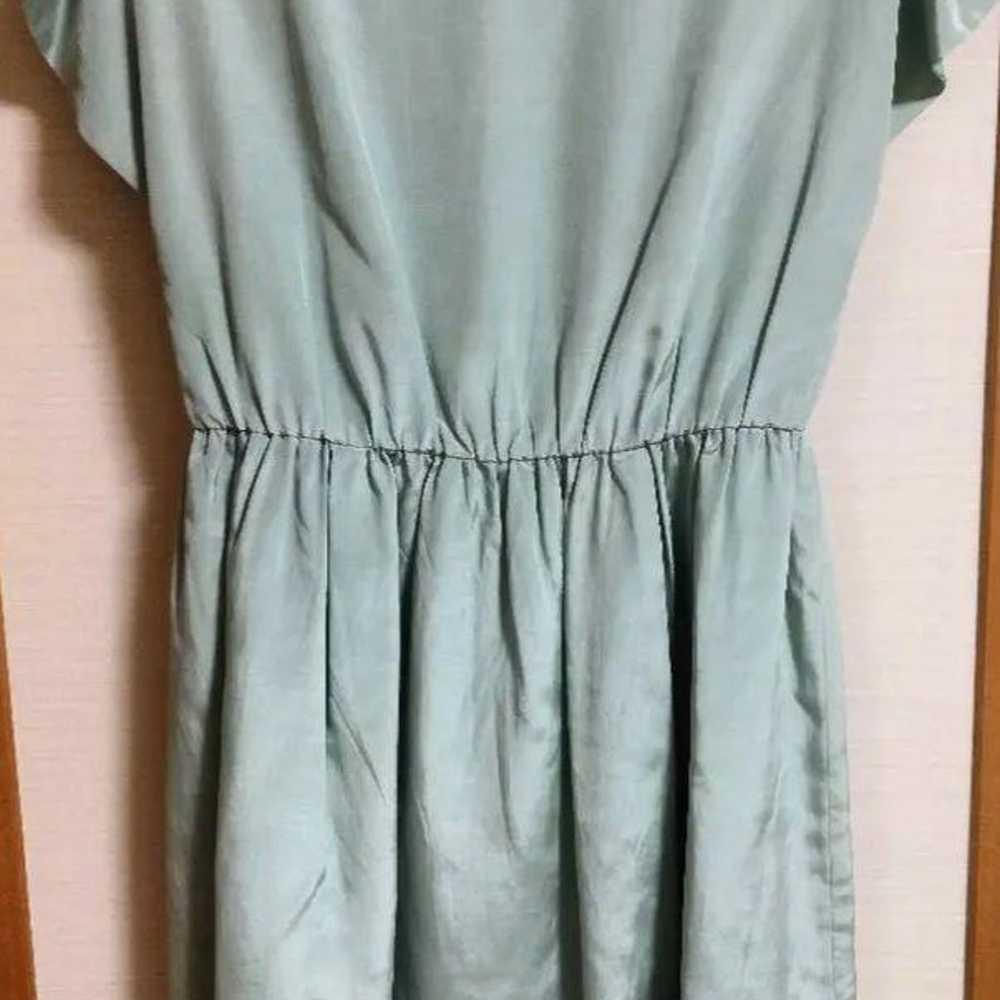 【Like New】Silk Mint Green Short Sleeve Knee-Lengt… - image 3