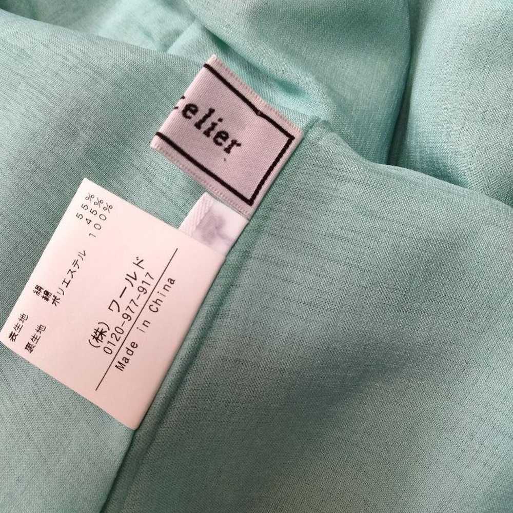 【Like New】Silk Mint Green Short Sleeve Knee-Lengt… - image 8