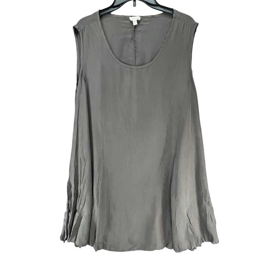 Garnet Hill Dress Womens Size S Gray Crinkle Sill… - image 2