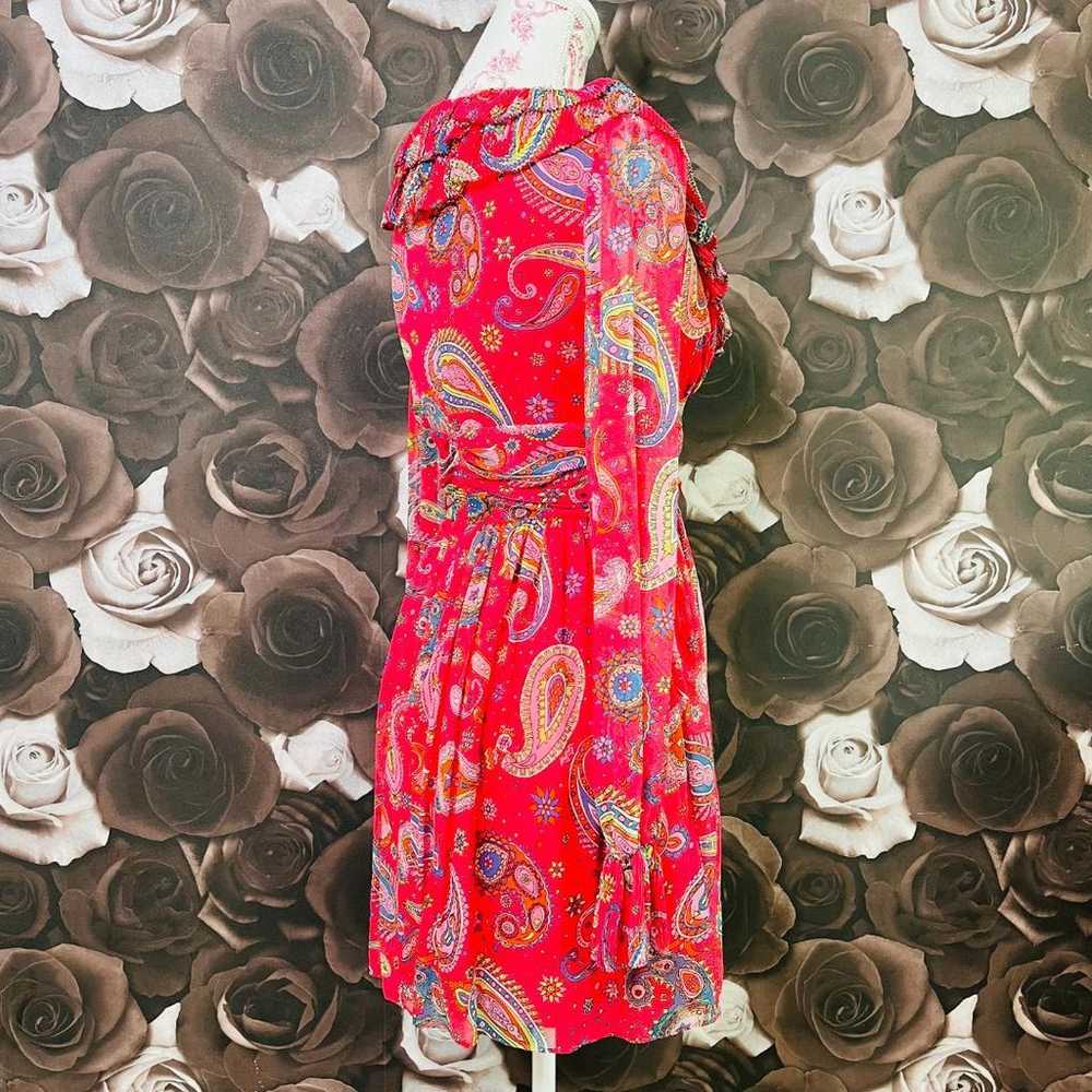 Betsy Johnson Paisley Print Silk Dress - image 2