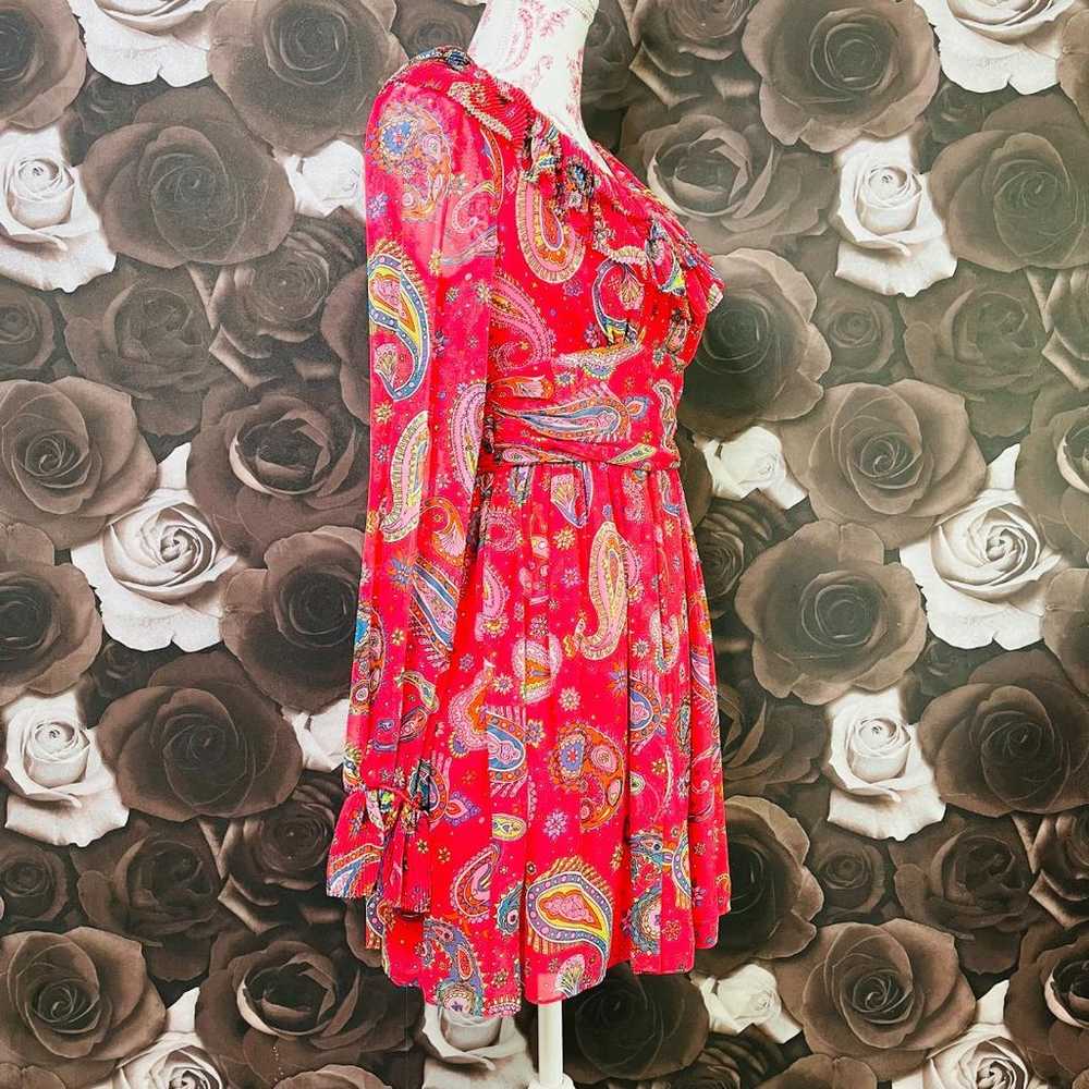 Betsy Johnson Paisley Print Silk Dress - image 5