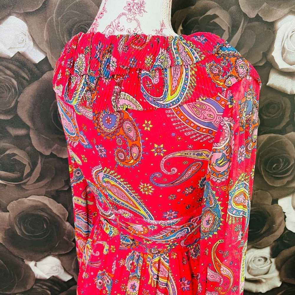 Betsy Johnson Paisley Print Silk Dress - image 7