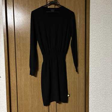 Theory Black Long Sleeve Knee-Length Dress S - image 1