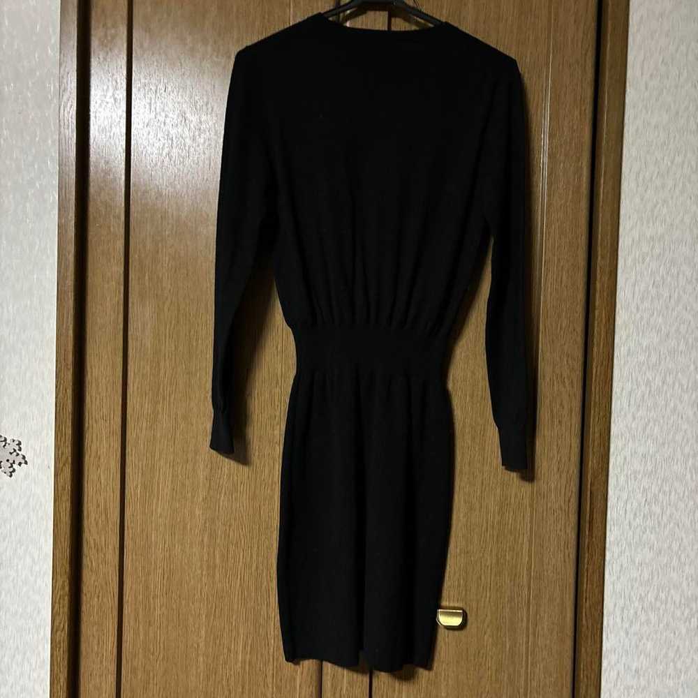 Theory Black Long Sleeve Knee-Length Dress S - image 3