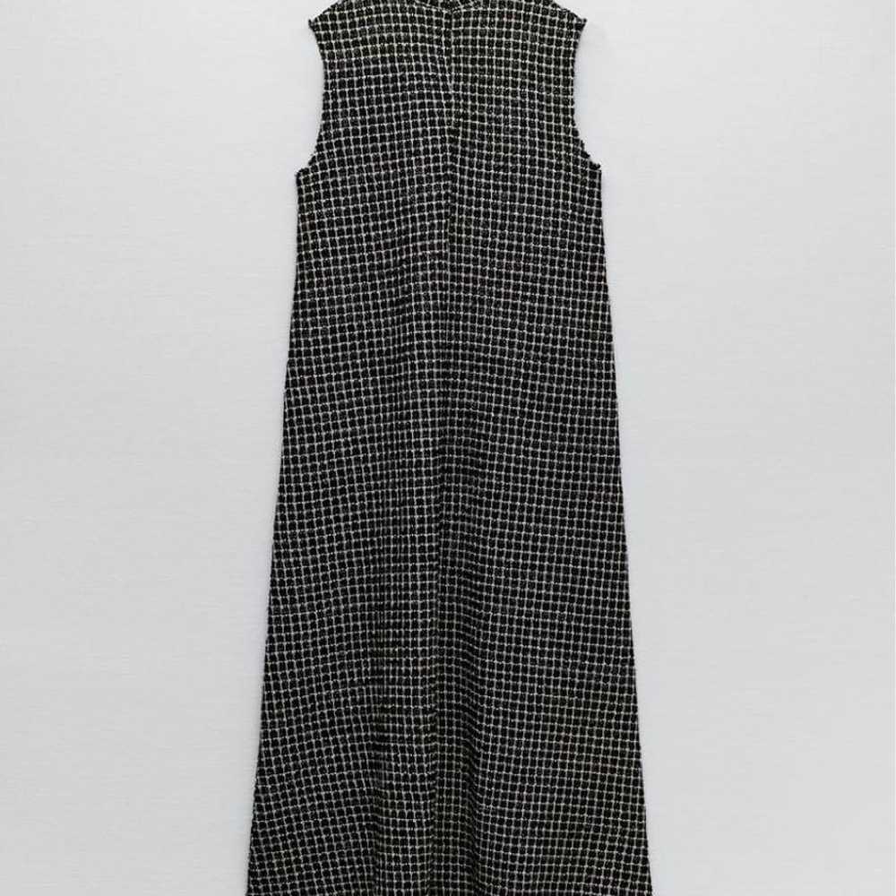 Gingham Knit Dress ZARA Tweed - image 3