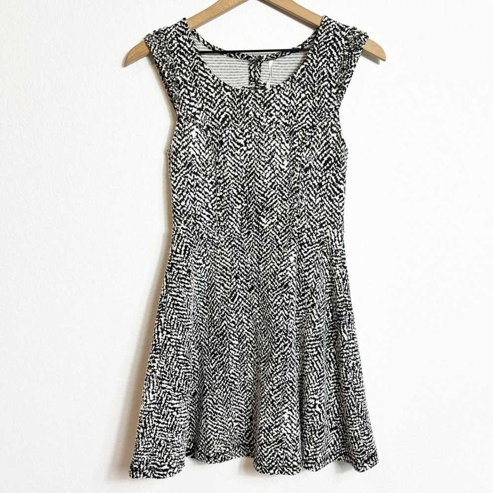 Free People Black and White Mini Women Dress Size… - image 1