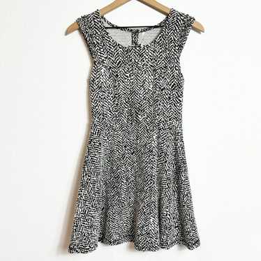 Free People Black and White Mini Women Dress Size… - image 1