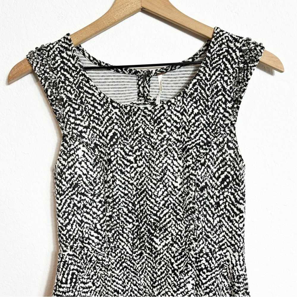 Free People Black and White Mini Women Dress Size… - image 3