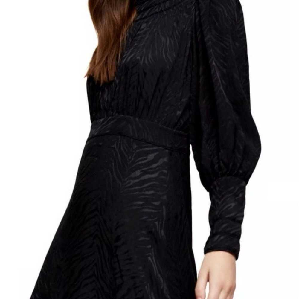 Topshop Women's Goth Long Sleeve Jacquard Midi Dr… - image 5