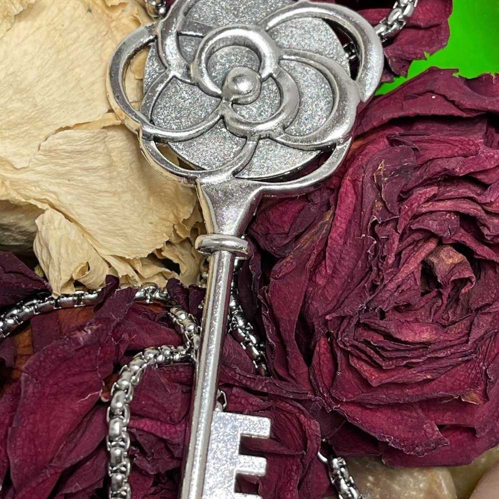 Steampunk Gears & Jewels Skeleton Key Pendant - image 11