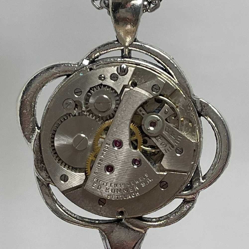 Steampunk Gears & Jewels Skeleton Key Pendant - image 6