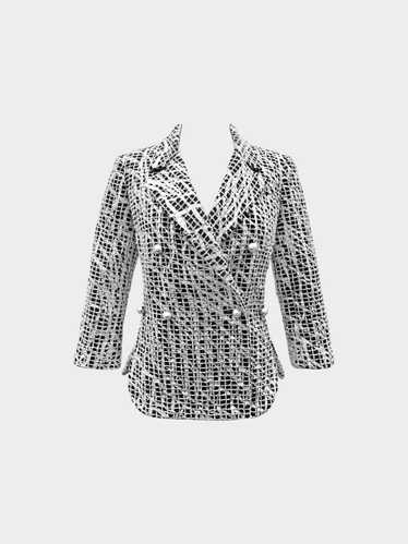 Chanel SS 2012 Silver and Black Tweed Jacket