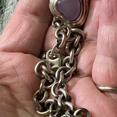 Sterling Bracelet with purple stone - image 1