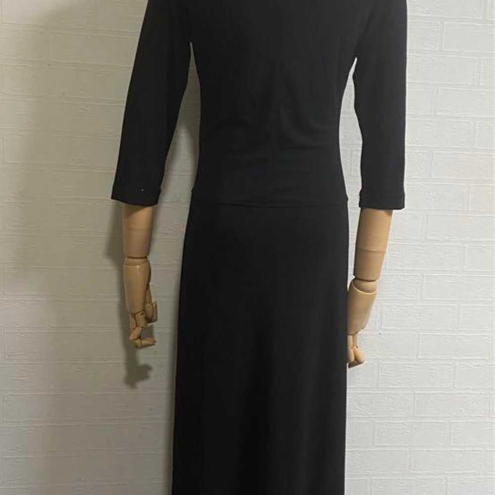 J.CREW black simple long dress, beautiful necklin… - image 5