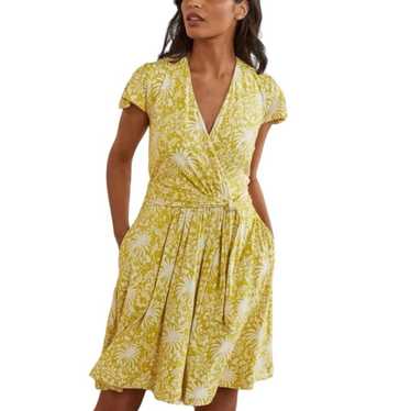 Boden Evangeline Yellow Short Sleeve Floral Jersey