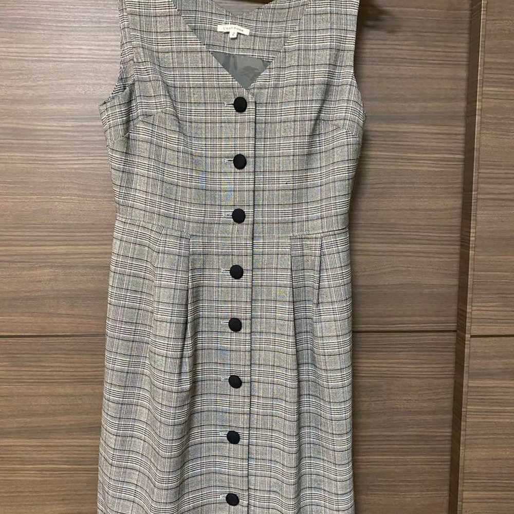 L'est Rose Check Pattern Sleeveless Dress Size 2 - image 1