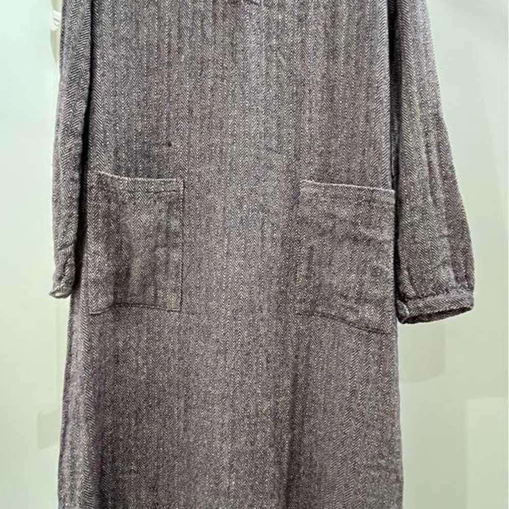 Fog Linen Work Dress - Purple - image 1