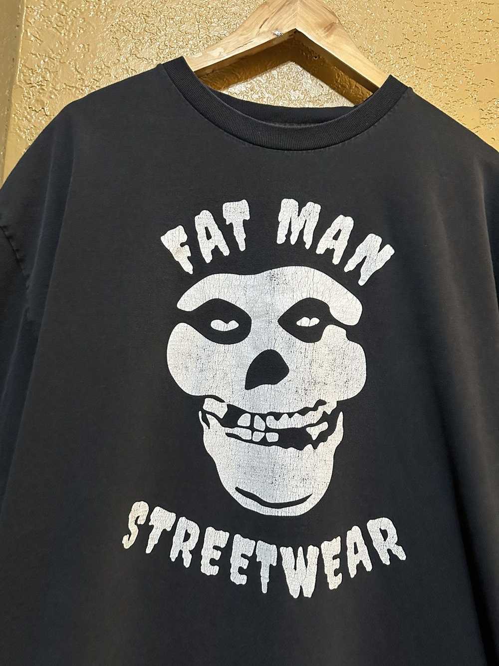 Band Tees × Humor × Vintage faded Y2K Fat Man Str… - image 2