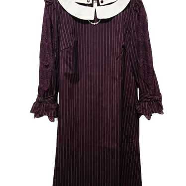 Axes Femme 7/8 Sleeve Stripe Dress Gothic Sleeve R