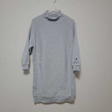 Champion Gray Turtleneck Dress M Reverse Weave - image 1