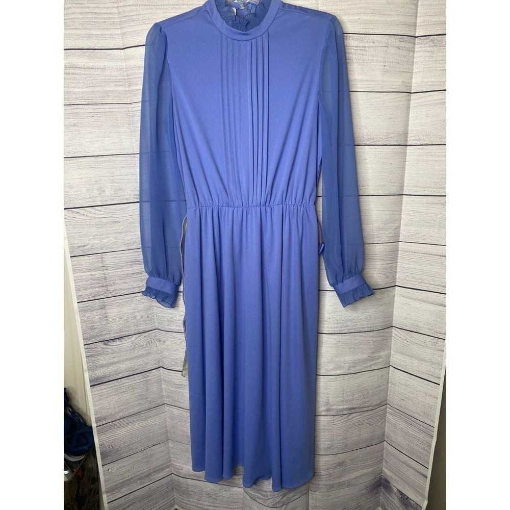 Vintage Amy-Deb periwinkle belted dress size 12 -… - image 2